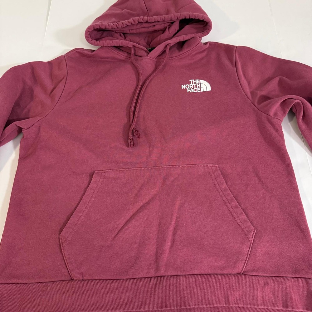 The North Face Womens Circular Design Hoodie Burgundy Never Stop Exploring Large